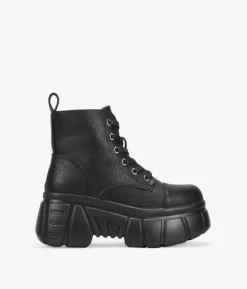 Discount Bosanova Botas militares negras con plataforma