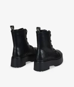 Clearance Bosanova Botas militares negras con cremallera central