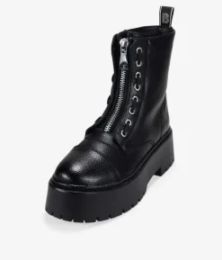 Clearance Bosanova Botas militares negras con cremallera central