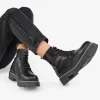 Best Bosanova Botas militares negras de piel con cordones
