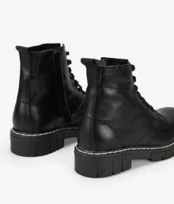 Best Bosanova Botas militares negras de piel con cordones