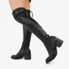 Online Bosanova Botas super altas negras con lazo