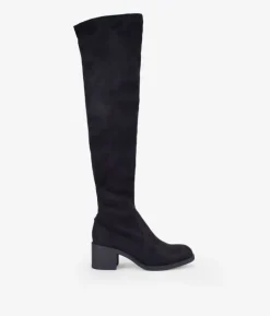 New Bosanova Botas super altas negras en ante vegano