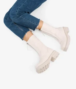 Clearance Bosanova Botines beige con cremallera