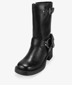 Outlet Bosanova Botines biker negros con hebillas