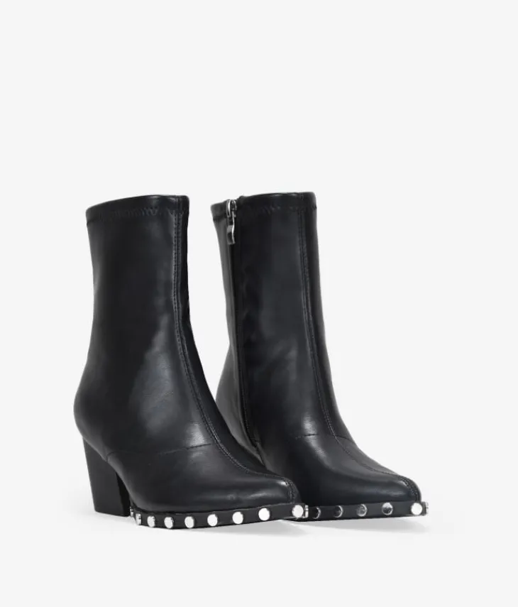 Online Bosanova Botines cowboy negros con tachas en la suela