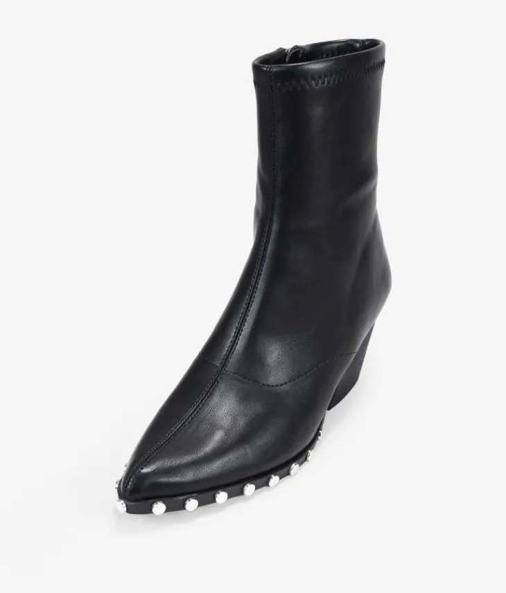 Online Bosanova Botines cowboy negros con tachas en la suela