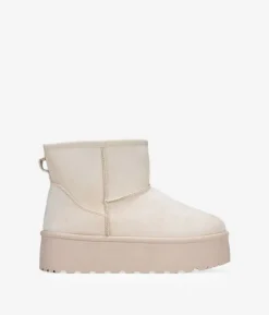New Bosanova Botines de invierno beige con plataforma