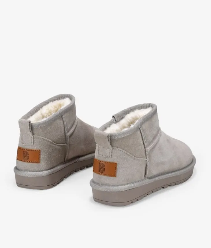 Online Bosanova Botines de invierno taupe en serraje piel