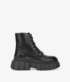 Best Bosanova Botines militares negros con suela track