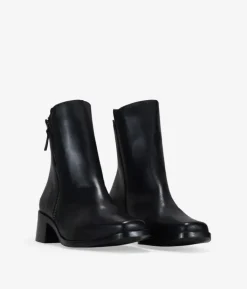 Best Bosanova Botines negros en piel con tacón y cremallera