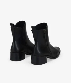 Best Bosanova Botines negros en piel con tacón y cremallera