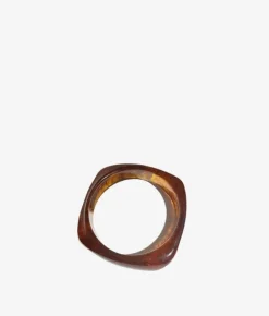 Hot Bosanova Brazalete cuadrado marrón de resina