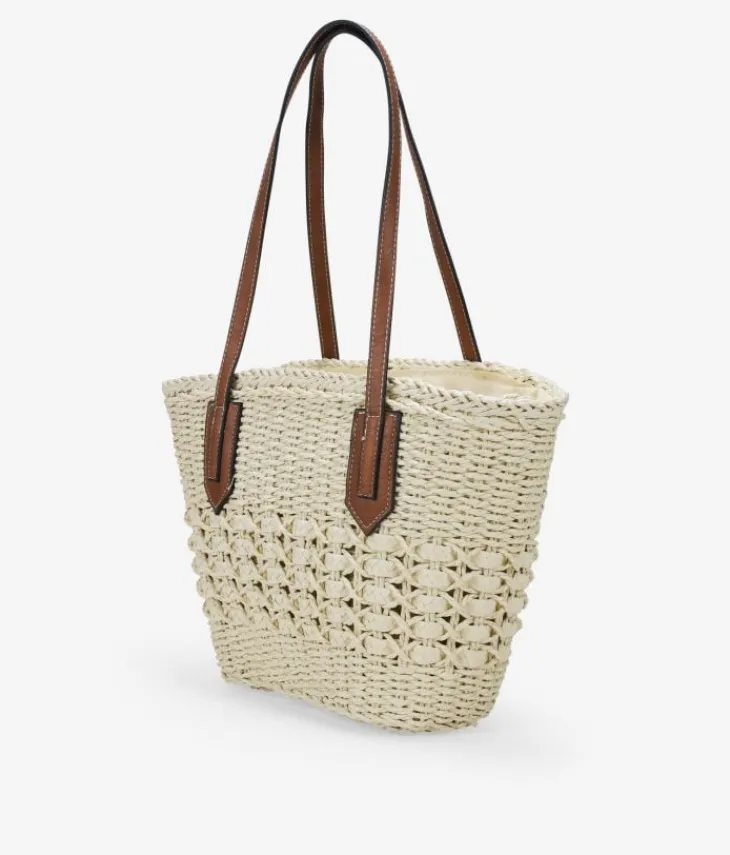 Clearance Bosanova Capazo beige en rafia con cremallera