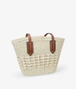 Clearance Bosanova Capazo beige en rafia con cremallera