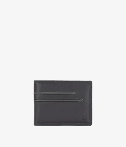 Sale Bosanova Cartera americana piel marrón sin portamonedas