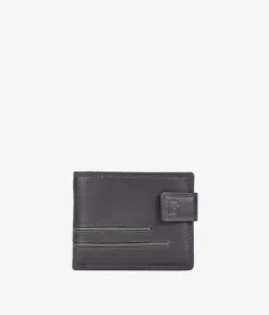 New Bosanova Cartera americana piel marrón con solapa y portamonedas