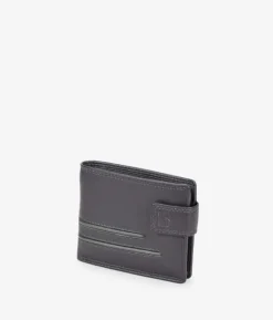 New Bosanova Cartera americana piel marrón con solapa y portamonedas