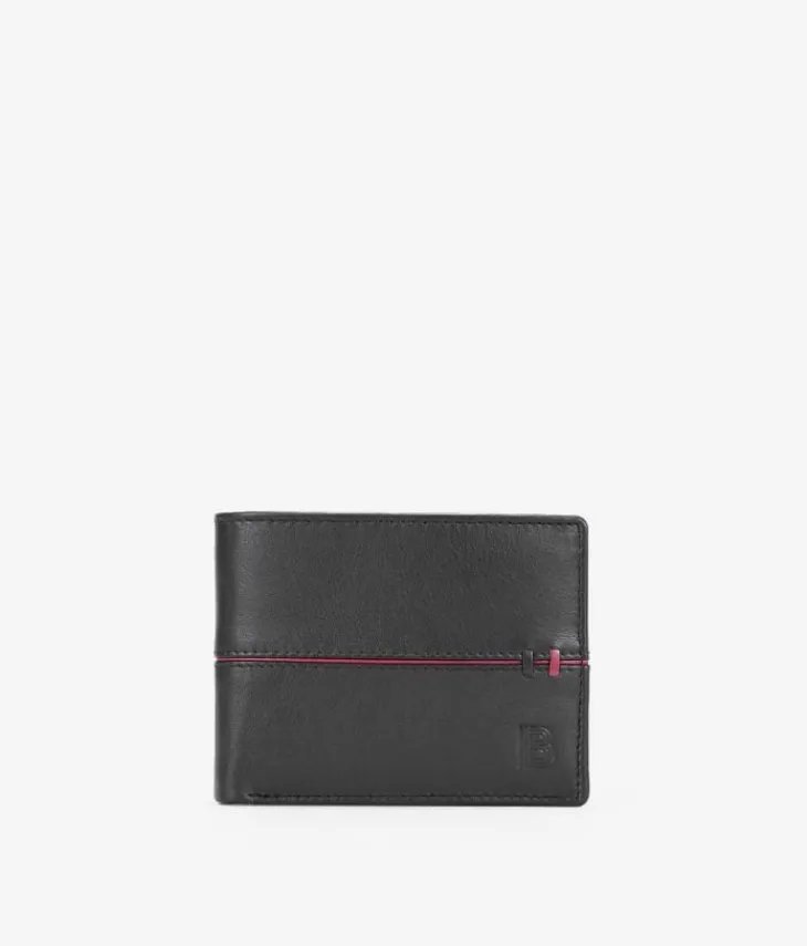 Best Bosanova Cartera americana piel negra con portamonedas