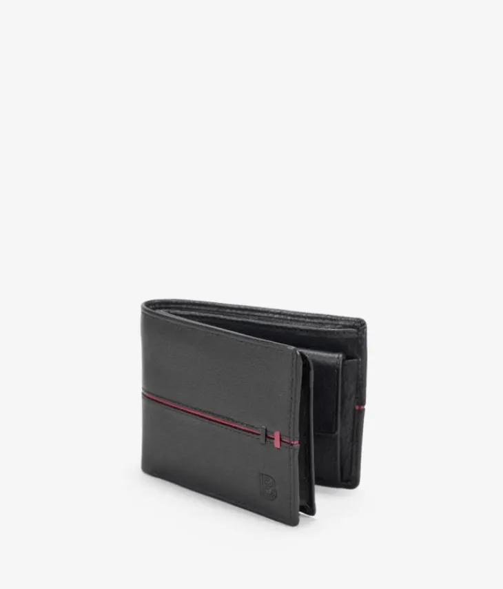 Best Bosanova Cartera americana piel negra con portamonedas