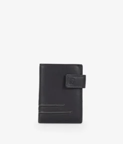 Fashion Bosanova Cartera marrón en piel con solapa y portamonedas