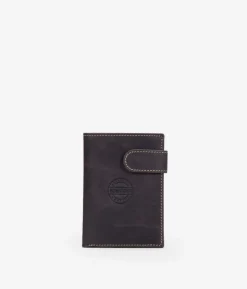 Sale Bosanova Cartera piel marrón con solapa y portamonedas