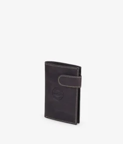 Sale Bosanova Cartera piel marrón con solapa y portamonedas