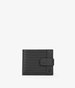 Best Bosanova Cartera piel negra con portamonedas y solapa