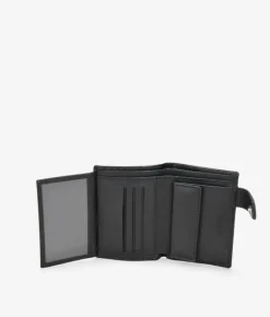 Outlet Bosanova Cartera piel negra con portamonedas