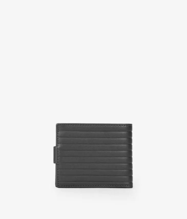 Best Bosanova Cartera piel negra con portamonedas y solapa