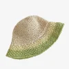 Hot Bosanova Gorro blando verde en rafia