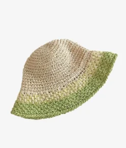 Hot Bosanova Gorro blando verde en rafia