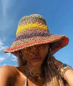 New Bosanova Gorro rafia multicolor