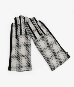 Clearance Bosanova Guantes blancos en tejido tweed