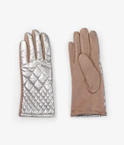 Online Bosanova Guantes bronce metalizados acolchados