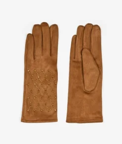 Best Bosanova Guantes marrón claro con brillantes