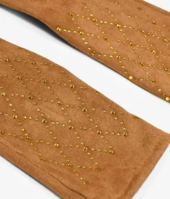 Best Bosanova Guantes marrón claro con brillantes