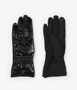 Outlet Bosanova Guantes negros brillantes acolchados