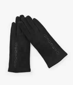 Sale Bosanova Guantes negros con detalle brillante