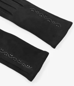 Sale Bosanova Guantes negros con detalle brillante