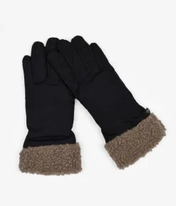 Clearance Bosanova Guantes negros con puño borrego