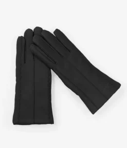Clearance Bosanova Guantes negros de piel vegana