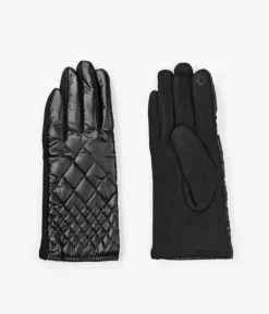 Sale Bosanova Guantes negros metalizados acolchados