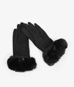 Online Bosanova Guantes negros táctiles con brillantes