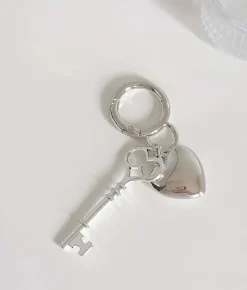 Outlet Bosanova Llavero plateado llave y corazón