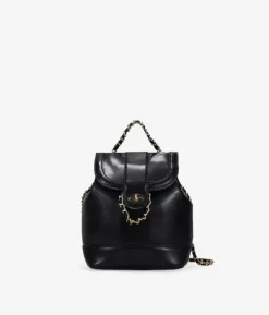 Best Bosanova Mini mochila negra con solapa y cadena
