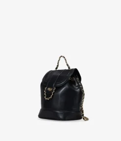 Best Bosanova Mini mochila negra con solapa y cadena