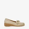 Discount Bosanova Mocasines de cuña beige con detalle metálico