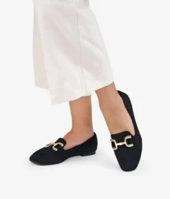 Outlet Bosanova Mocasines planos negros con hebilla