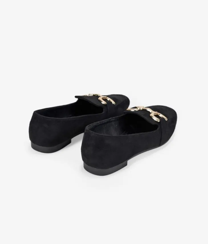 Outlet Bosanova Mocasines planos negros con hebilla